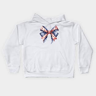 4th of July Ribbon #1 Kids Hoodie